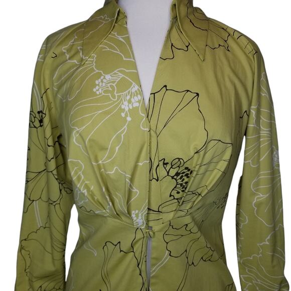 Studio Jax Blazer Womens 6 Small Jacket Long Sleeve Top Green Dressy Jacket - Picture 2 of 9